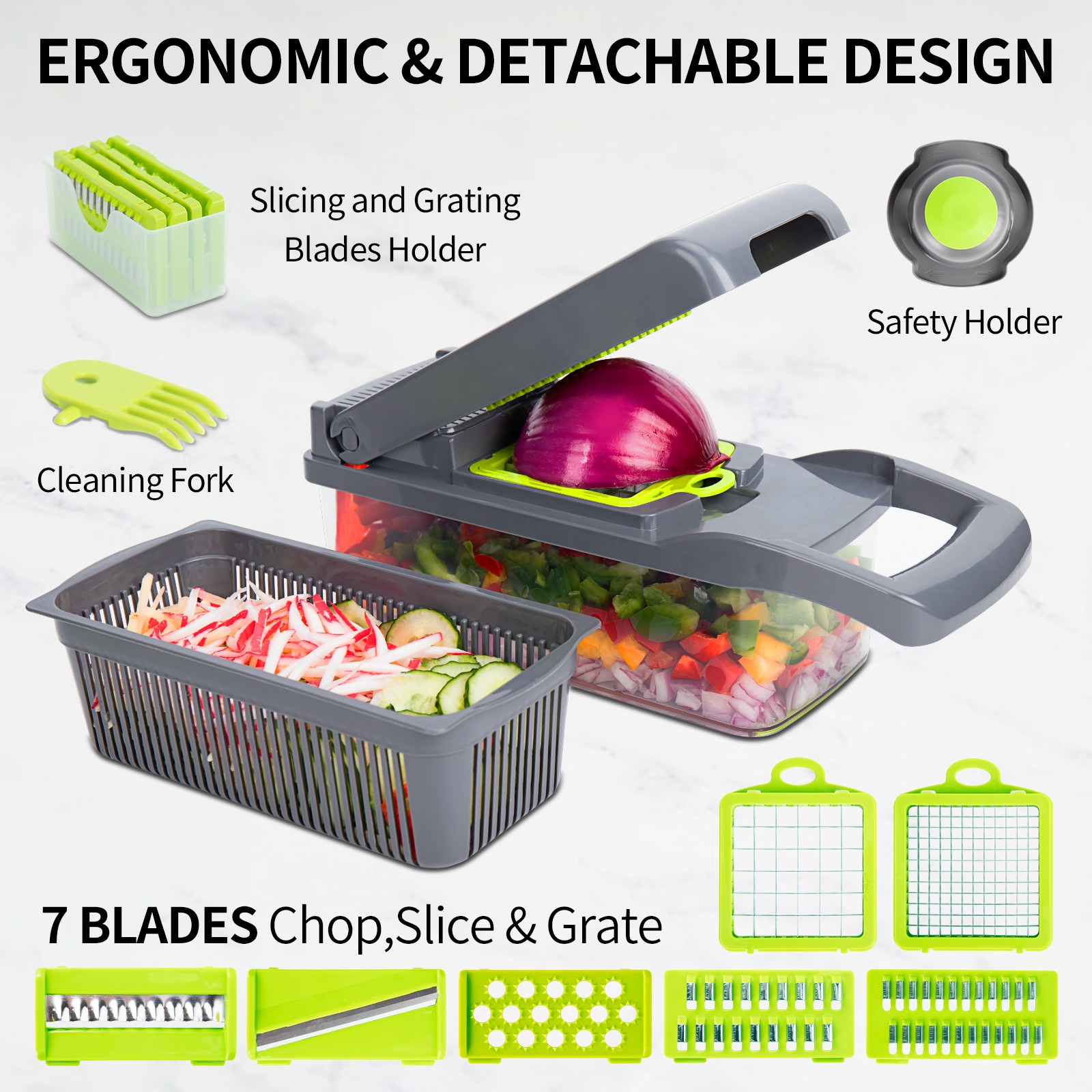 12 in 1 Multifunctional Vegetable Cutter – Medical Grade