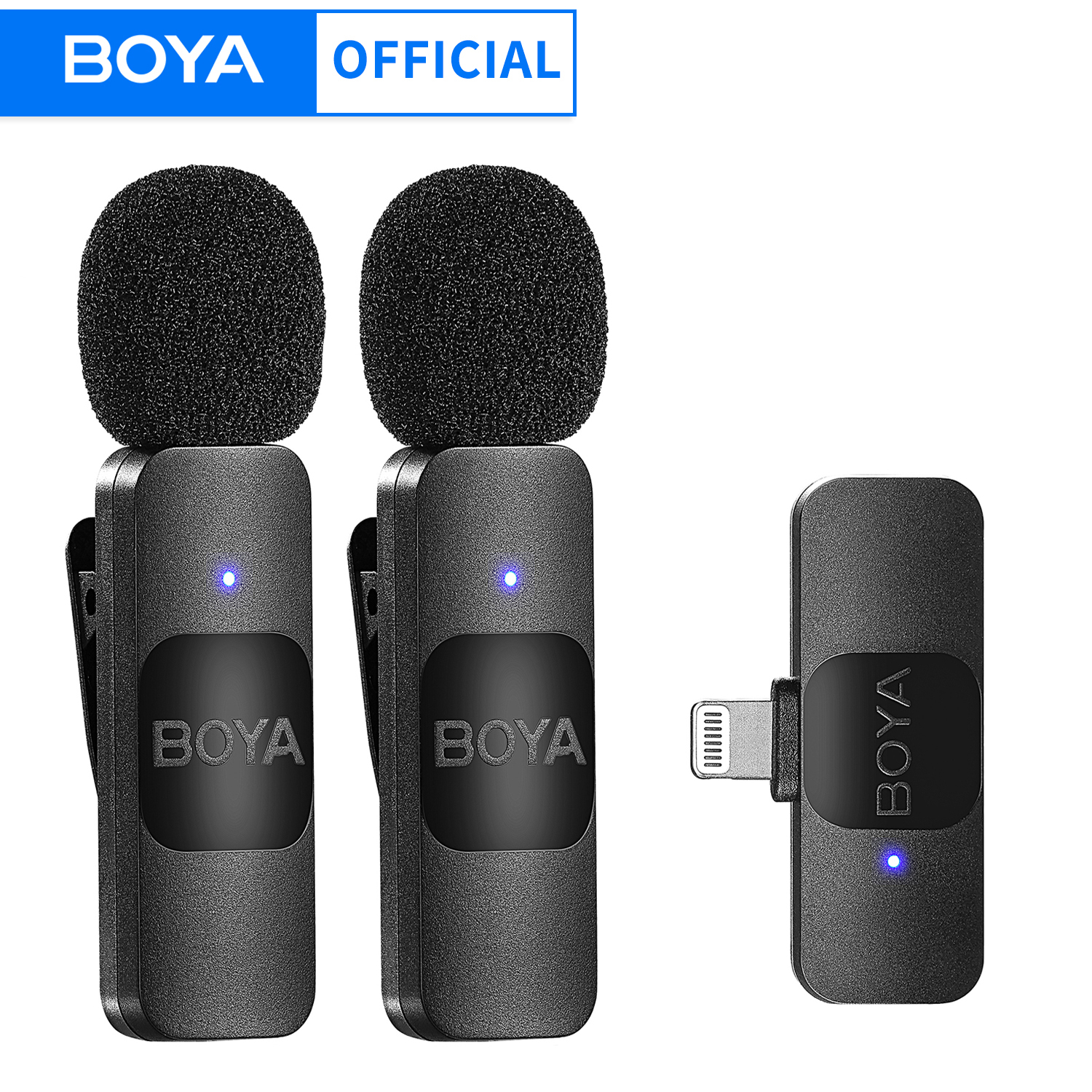 Wireless Lavalier Microphone for iPhone Android - Plug and Play Bluetooth  5.3 Lapel Mic with Clip for Video  Interview Recording Facebook Live